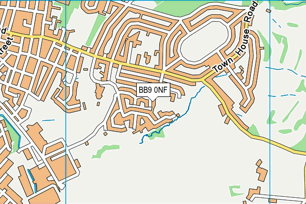 BB9 0NF map - OS VectorMap District (Ordnance Survey)