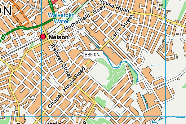 BB9 0NJ map - OS VectorMap District (Ordnance Survey)