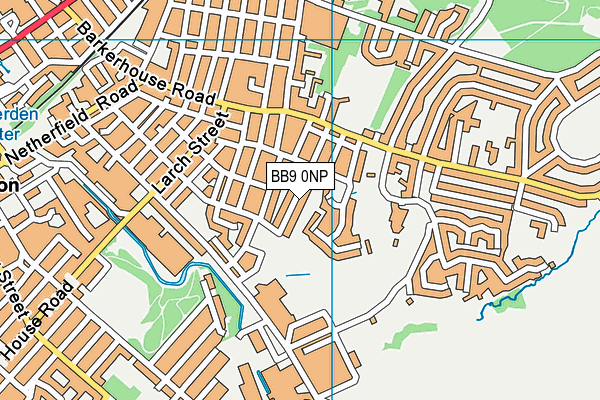 BB9 0NP map - OS VectorMap District (Ordnance Survey)