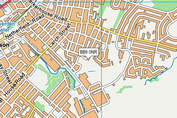 BB9 0NR map - OS VectorMap District (Ordnance Survey)