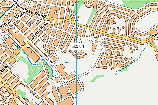 BB9 0NT map - OS VectorMap District (Ordnance Survey)