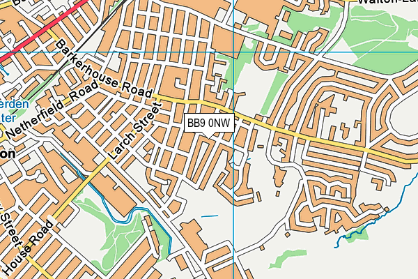 BB9 0NW map - OS VectorMap District (Ordnance Survey)
