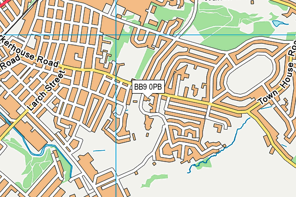 BB9 0PB map - OS VectorMap District (Ordnance Survey)