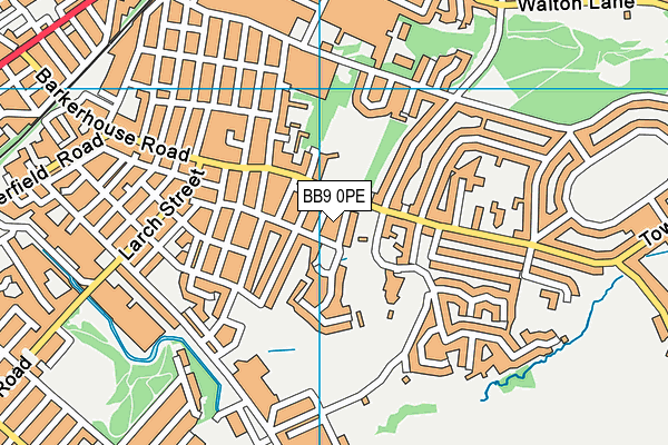 BB9 0PE map - OS VectorMap District (Ordnance Survey)