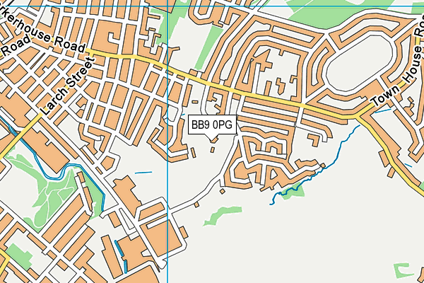 BB9 0PG map - OS VectorMap District (Ordnance Survey)