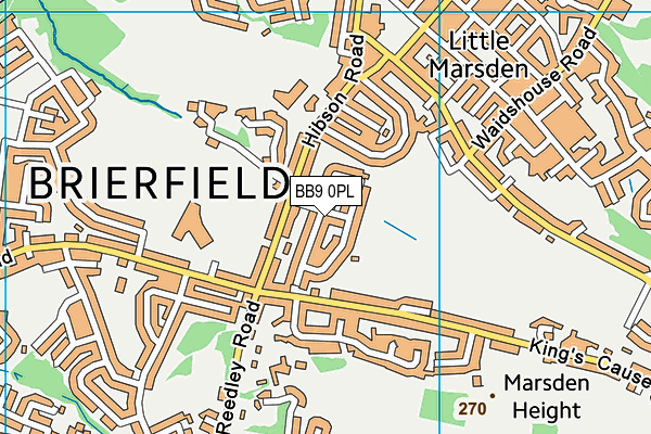 BB9 0PL map - OS VectorMap District (Ordnance Survey)