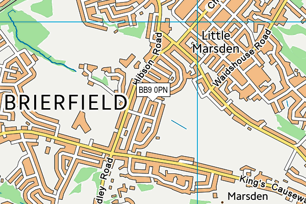 BB9 0PN map - OS VectorMap District (Ordnance Survey)