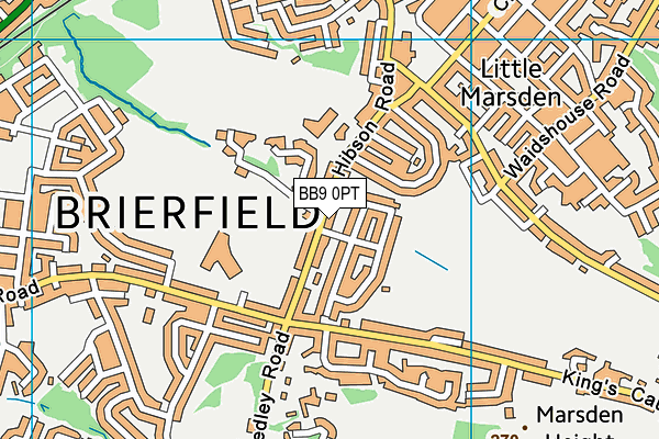 BB9 0PT map - OS VectorMap District (Ordnance Survey)