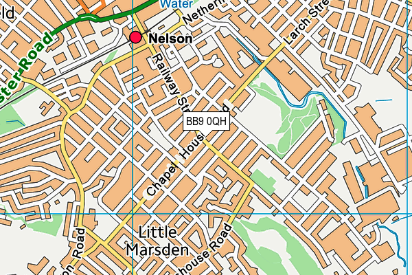 BB9 0QH map - OS VectorMap District (Ordnance Survey)