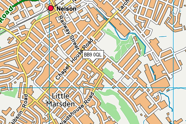 BB9 0QL map - OS VectorMap District (Ordnance Survey)