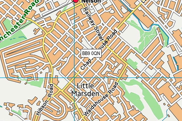 BB9 0QN map - OS VectorMap District (Ordnance Survey)