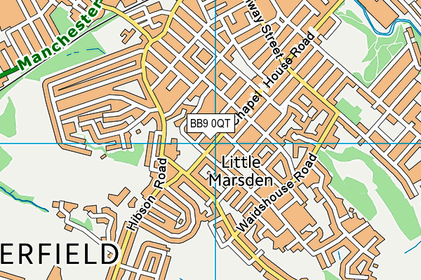 BB9 0QT map - OS VectorMap District (Ordnance Survey)