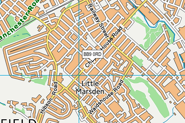 BB9 0RD map - OS VectorMap District (Ordnance Survey)