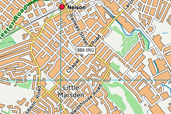 BB9 0RG map - OS VectorMap District (Ordnance Survey)