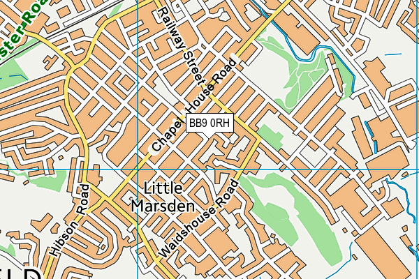 BB9 0RH map - OS VectorMap District (Ordnance Survey)