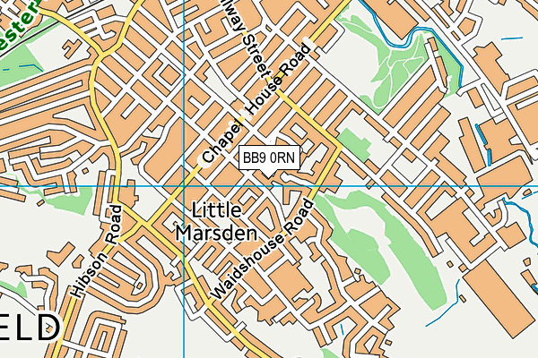 BB9 0RN map - OS VectorMap District (Ordnance Survey)