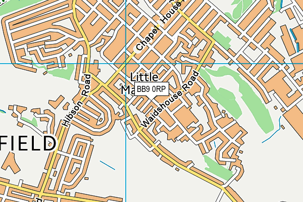 BB9 0RP map - OS VectorMap District (Ordnance Survey)