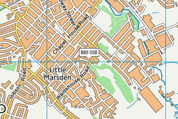 BB9 0SB map - OS VectorMap District (Ordnance Survey)