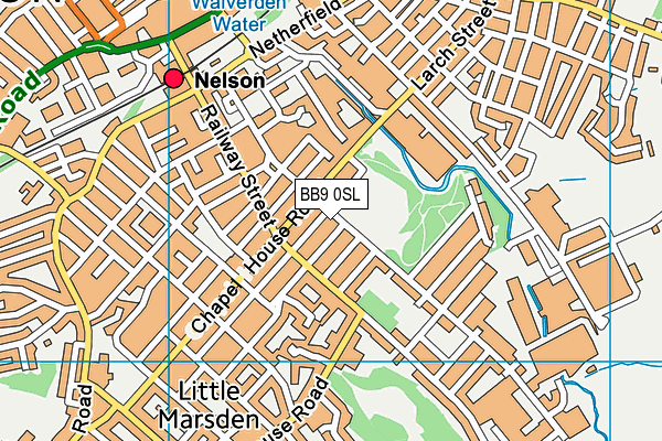 BB9 0SL map - OS VectorMap District (Ordnance Survey)