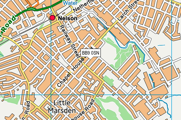 BB9 0SN map - OS VectorMap District (Ordnance Survey)
