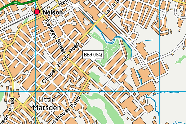 BB9 0SQ map - OS VectorMap District (Ordnance Survey)