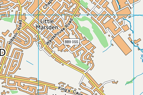 BB9 0SS map - OS VectorMap District (Ordnance Survey)