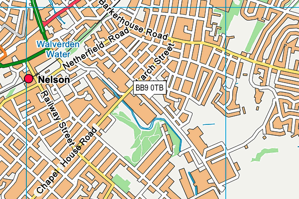 BB9 0TB map - OS VectorMap District (Ordnance Survey)