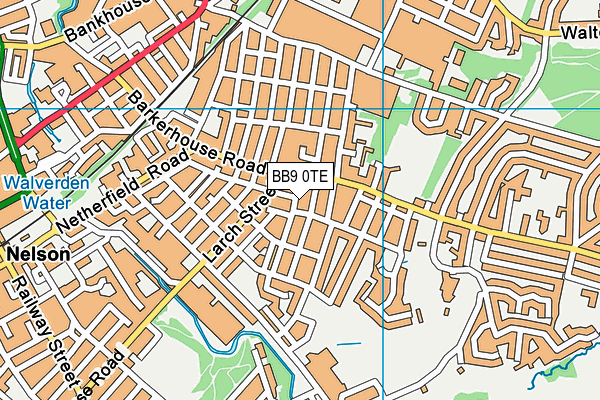 BB9 0TE map - OS VectorMap District (Ordnance Survey)