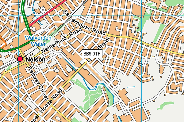 BB9 0TF map - OS VectorMap District (Ordnance Survey)