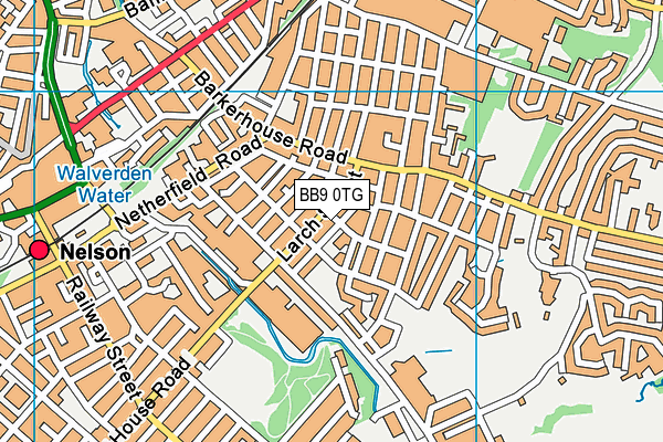 BB9 0TG map - OS VectorMap District (Ordnance Survey)