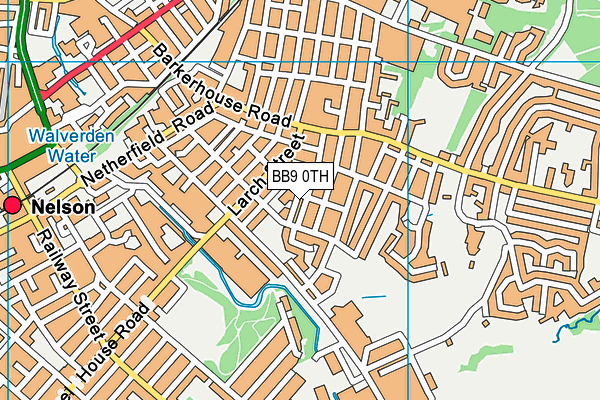 BB9 0TH map - OS VectorMap District (Ordnance Survey)