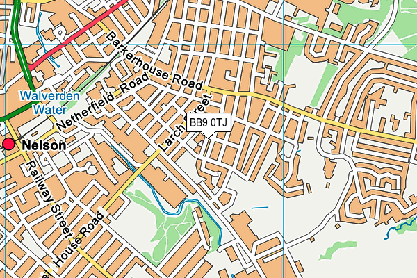 BB9 0TJ map - OS VectorMap District (Ordnance Survey)