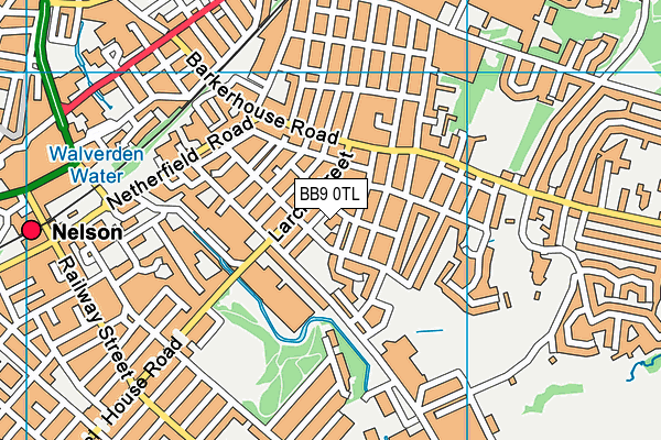 Walverden Primary School map (BB9 0TL) - OS VectorMap District (Ordnance Survey)