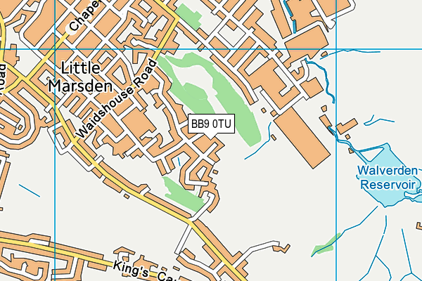 BB9 0TU map - OS VectorMap District (Ordnance Survey)