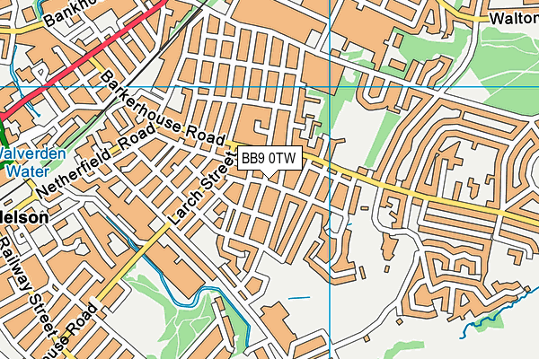 BB9 0TW map - OS VectorMap District (Ordnance Survey)