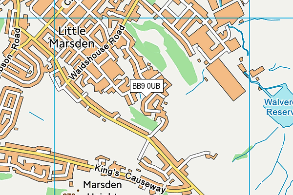 BB9 0UB map - OS VectorMap District (Ordnance Survey)