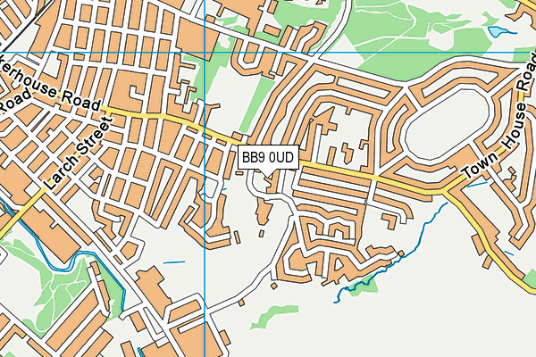 BB9 0UD map - OS VectorMap District (Ordnance Survey)