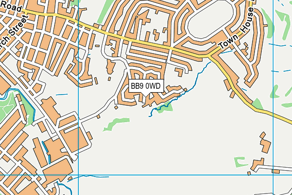BB9 0WD map - OS VectorMap District (Ordnance Survey)