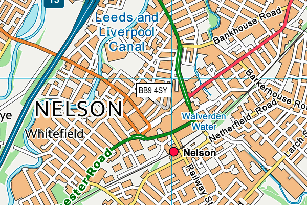 BB9 4SY map - OS VectorMap District (Ordnance Survey)