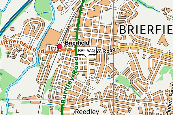 BB9 5AQ map - OS VectorMap District (Ordnance Survey)