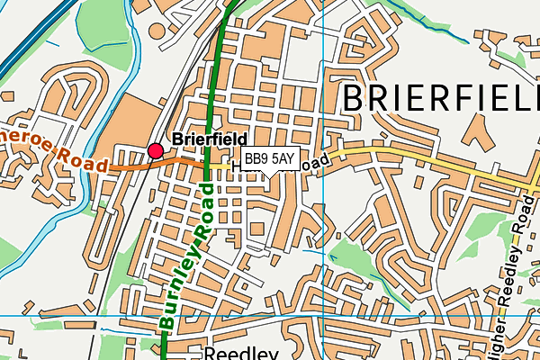 BB9 5AY map - OS VectorMap District (Ordnance Survey)