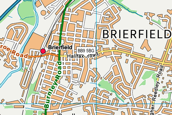 BB9 5BG map - OS VectorMap District (Ordnance Survey)