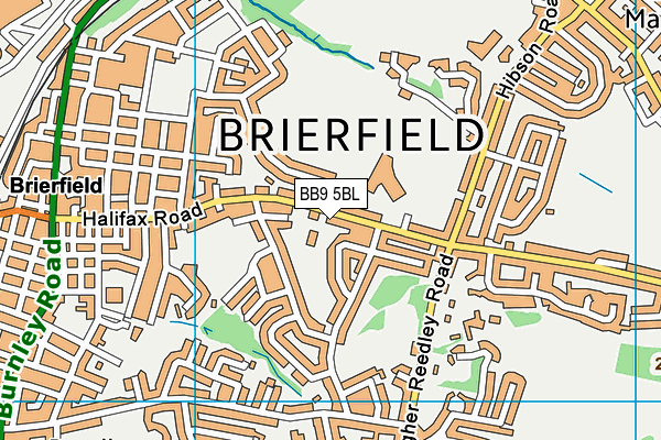BB9 5BL map - OS VectorMap District (Ordnance Survey)