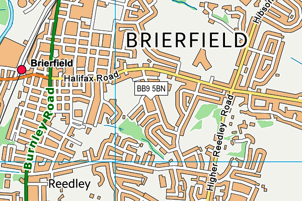 BB9 5BN map - OS VectorMap District (Ordnance Survey)