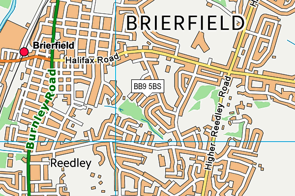 BB9 5BS map - OS VectorMap District (Ordnance Survey)