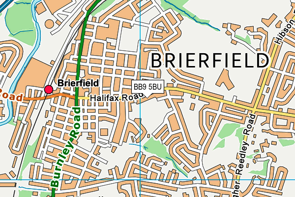 BB9 5BU map - OS VectorMap District (Ordnance Survey)