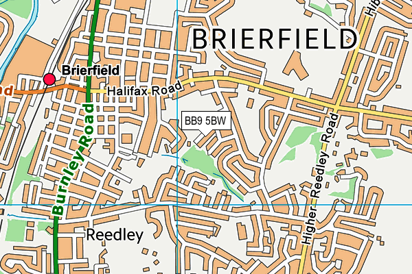 BB9 5BW map - OS VectorMap District (Ordnance Survey)