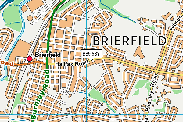 BB9 5BY map - OS VectorMap District (Ordnance Survey)