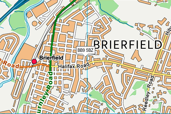 BB9 5BZ map - OS VectorMap District (Ordnance Survey)