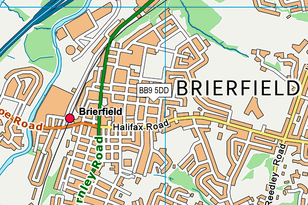 BB9 5DD map - OS VectorMap District (Ordnance Survey)